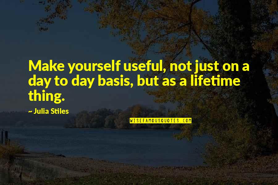 Spider Man Meme Quotes By Julia Stiles: Make yourself useful, not just on a day