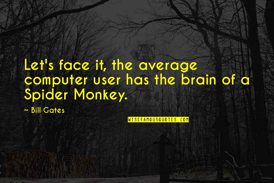 Spider Monkeys Quotes By Bill Gates: Let's face it, the average computer user has