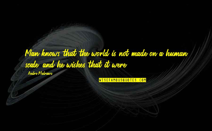 Spiderman Friendly Neighborhood Quote Quotes By Andre Malraux: Man knows that the world is not made