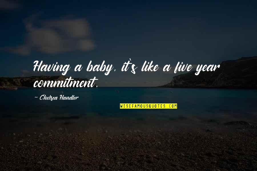 Spiderman Tas Quotes By Chelsea Handler: Having a baby, it's like a five year Spiderman Tas Quotes By Chelsea Handler: Having a baby, it's like a five year