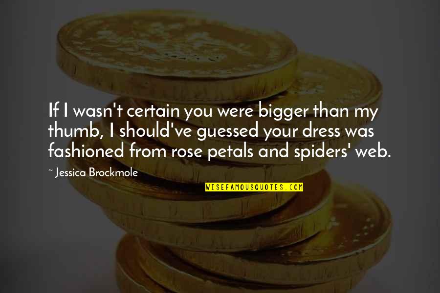 Spiders Quotes By Jessica Brockmole: If I wasn't certain you were bigger than