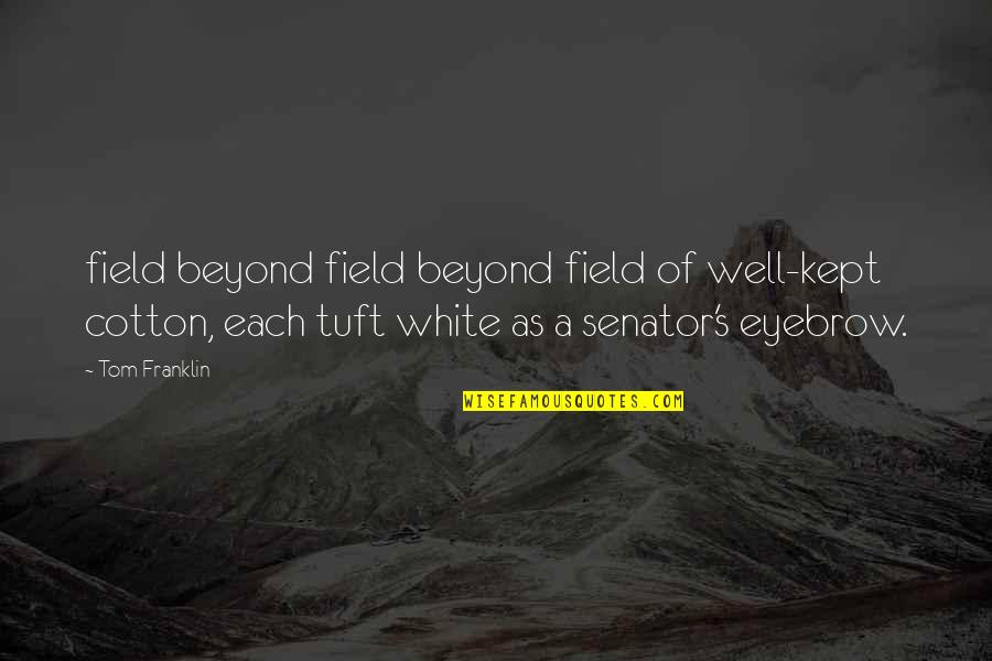 Spiegeleier Quotes By Tom Franklin: field beyond field beyond field of well-kept cotton,