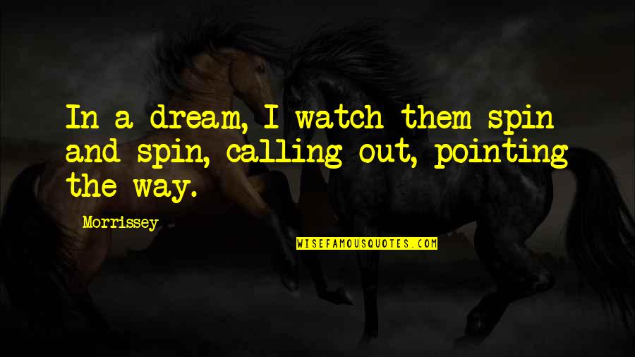 Spin Off Quotes By Morrissey: In a dream, I watch them spin and