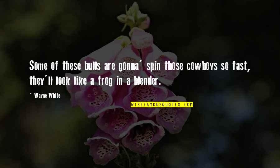 Spin Off Quotes By Wayne White: Some of these bulls are gonna' spin those Spin Off Quotes By Wayne White: Some of these bulls are gonna' spin those