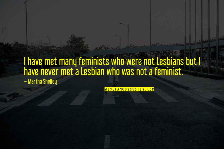 Spinnaker Quotes By Martha Shelley: I have met many feminists who were not