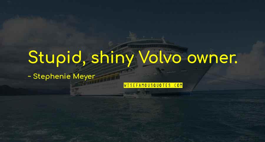 Spinnaker Quotes By Stephenie Meyer: Stupid, shiny Volvo owner.