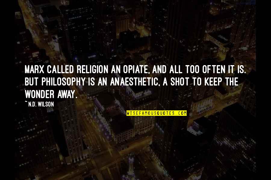 Spinnenbeet Quotes By N.D. Wilson: Marx called religion an opiate, and all too