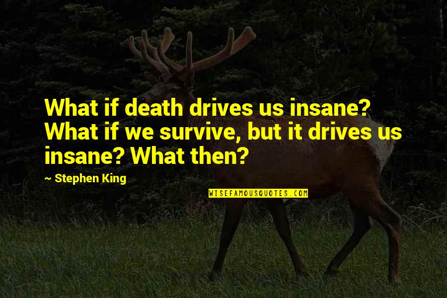 Spiradenoma Quotes By Stephen King: What if death drives us insane? What if