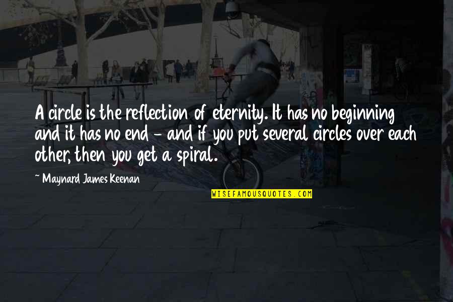 Spiral Quotes By Maynard James Keenan: A circle is the reflection of eternity. It