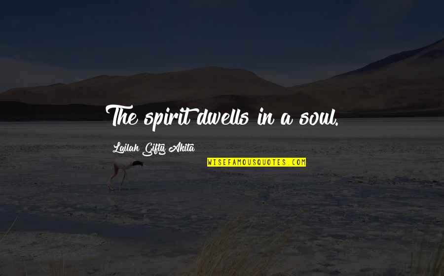 Spirit Of The Soul Quotes By Lailah Gifty Akita: The spirit dwells in a soul.