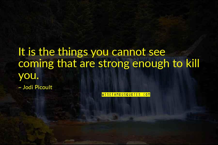 Spiritu Quotes By Jodi Picoult: It is the things you cannot see coming