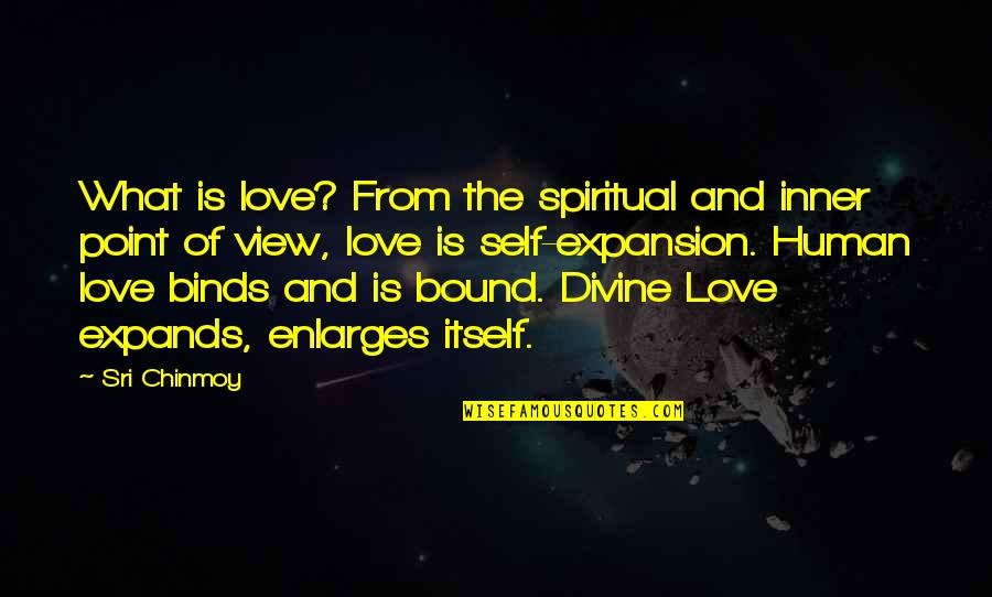 Spiritual Expansion Quotes By Sri Chinmoy: What is love? From the spiritual and inner