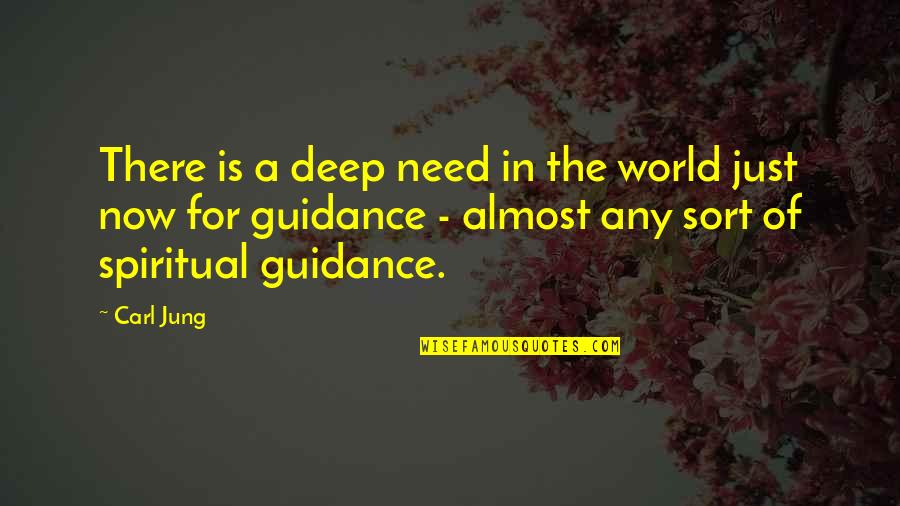 Spiritual Guidance Quotes By Carl Jung: There is a deep need in the world