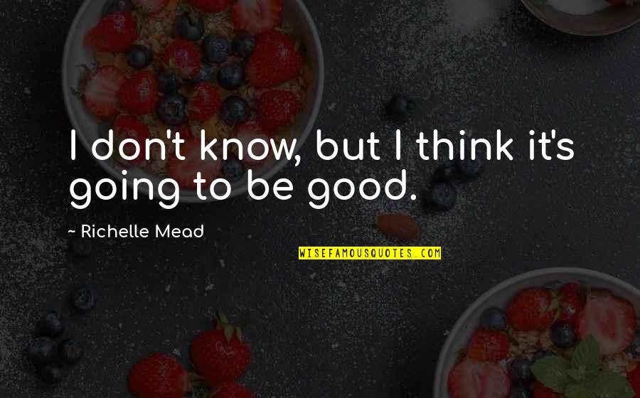 Spiritual Metaphysics Quotes By Richelle Mead: I don't know, but I think it's going