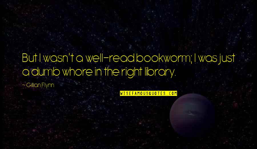 Spiritual Pursuit Quotes By Gillian Flynn: But I wasn't a well-read bookworm; I was