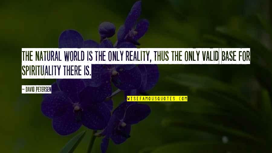 Spirituality Reality Quotes By David Petersen: The natural world is the only reality, thus