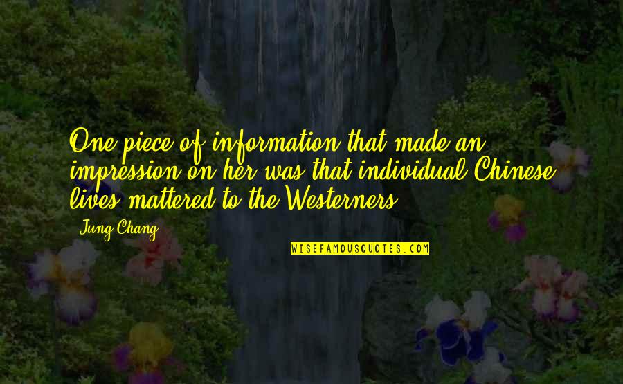 Spitzensteuersatz Quotes By Jung Chang: One piece of information that made an impression