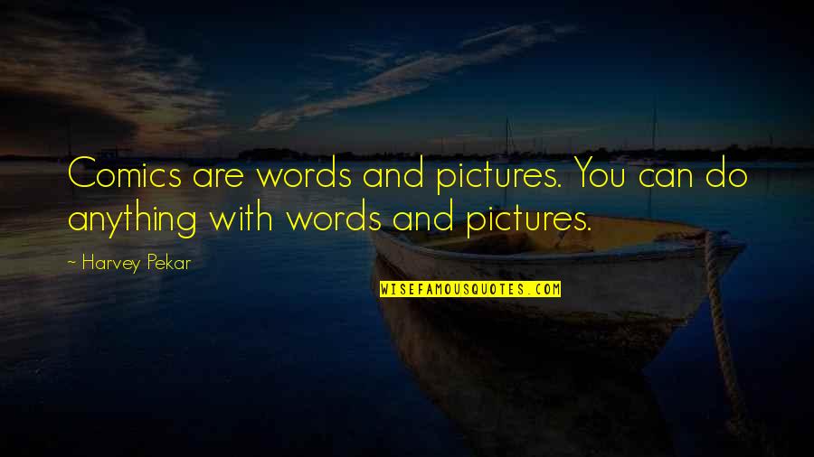 Splash Magazine Swimmer Quotes By Harvey Pekar: Comics are words and pictures. You can do