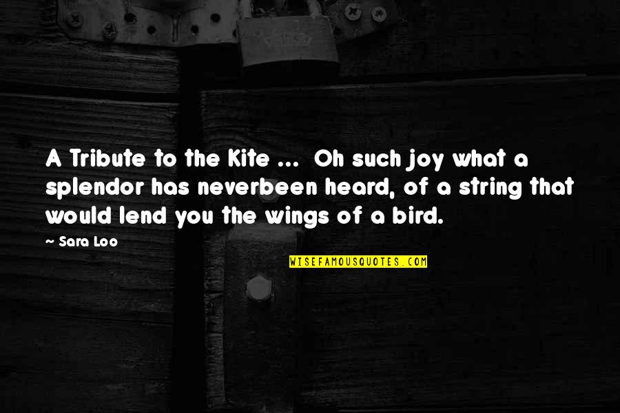 Splendor Quotes By Sara Loo: A Tribute to the Kite ... Oh such