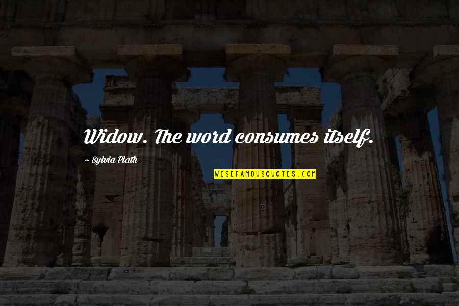 Splonked Quotes By Sylvia Plath: Widow. The word consumes itself. Splonked Quotes By Sylvia Plath: Widow. The word consumes itself.