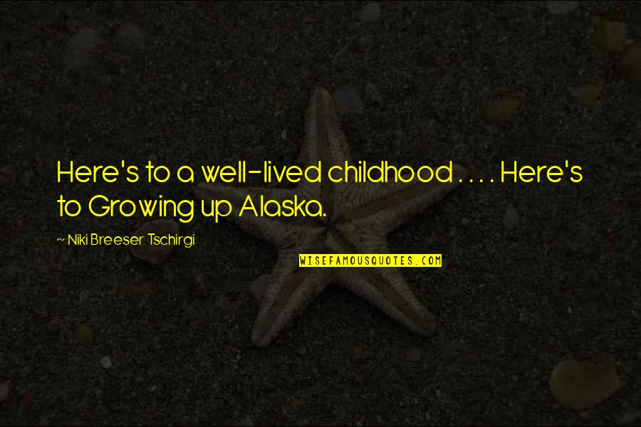 Spoiler Alert Quotes By Niki Breeser Tschirgi: Here's to a well-lived childhood . . .