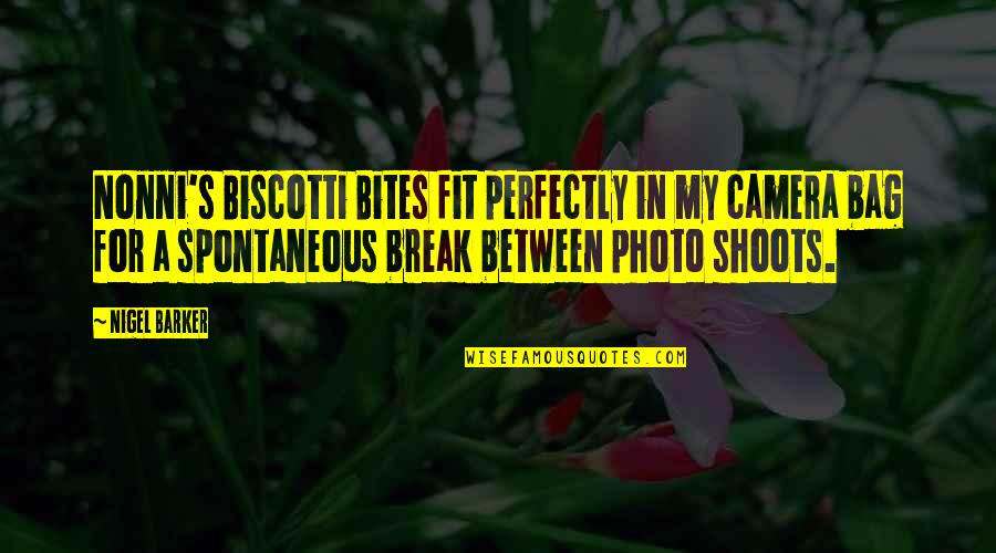 Spontaneous Quotes By Nigel Barker: Nonni's Biscotti Bites fit perfectly in my camera