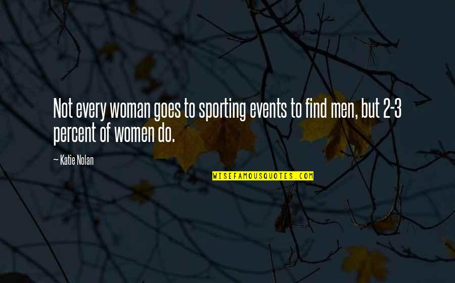 Sporting Events Quotes By Katie Nolan: Not every woman goes to sporting events to