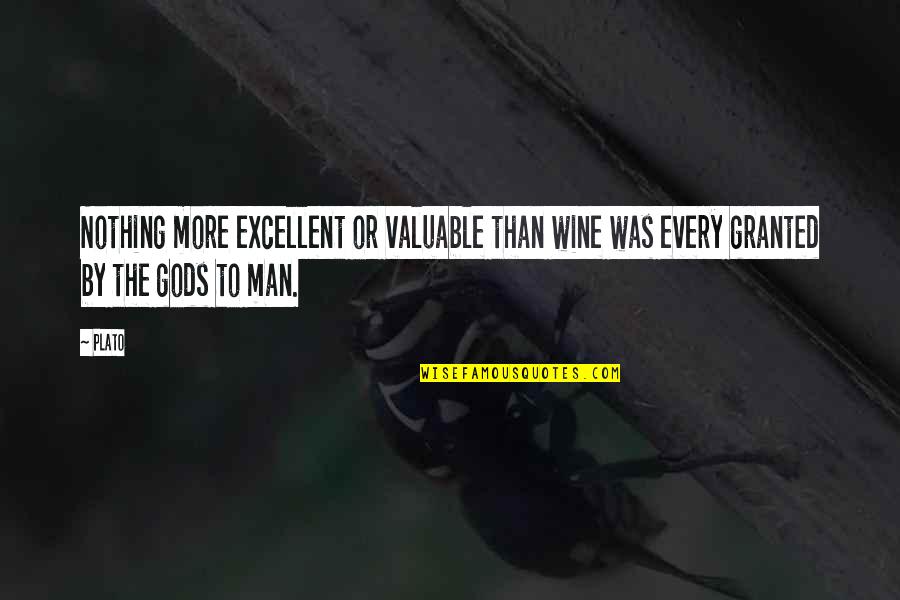 Sports Bikers Quotes By Plato: Nothing more excellent or valuable than wine was
