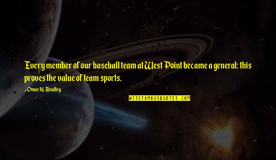 Sports In General Quotes By Omar N. Bradley: Every member of our baseball team at West Sports In General Quotes By Omar N. Bradley: Every member of our baseball team at West