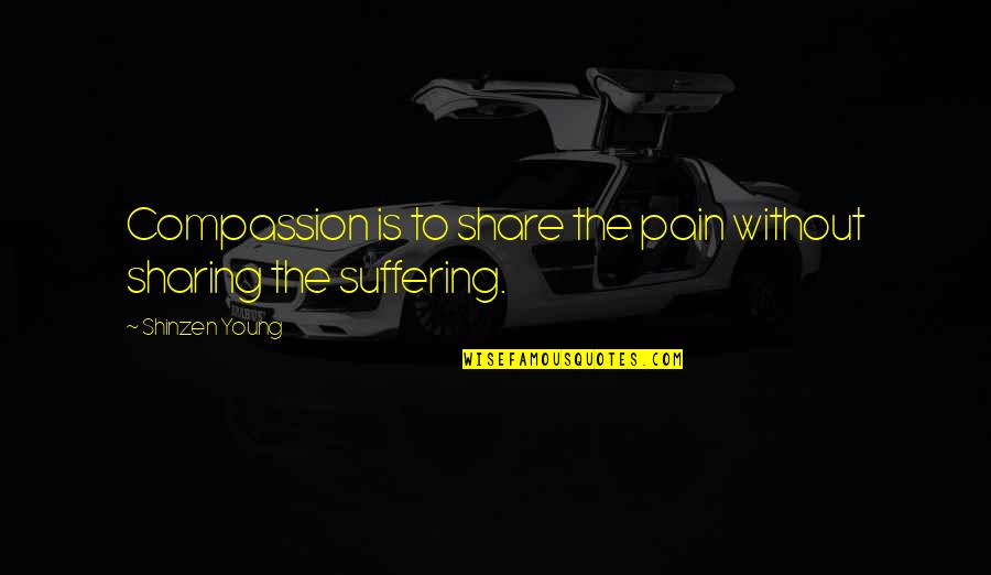 Sports Journalist Quotes By Shinzen Young: Compassion is to share the pain without sharing