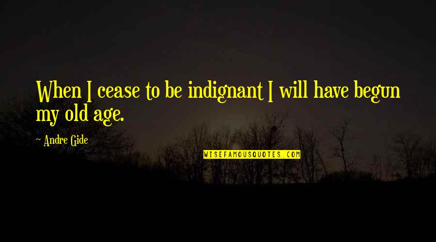 Sports Junkies Quotes By Andre Gide: When I cease to be indignant I will