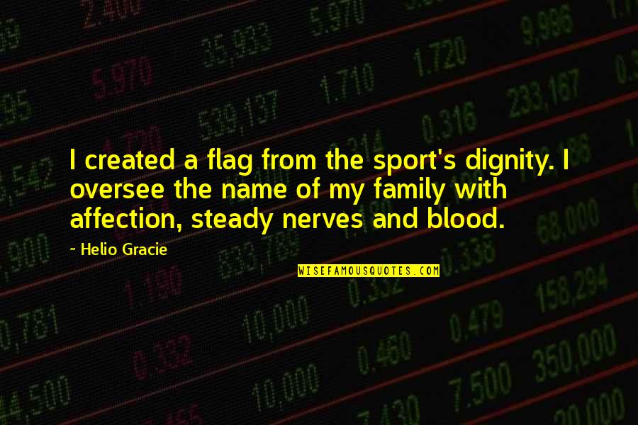 Sports Nerves Quotes By Helio Gracie: I created a flag from the sport's dignity.