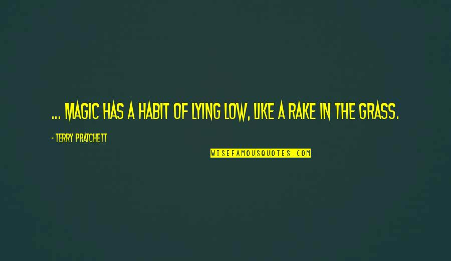 Sports Personalities Quotes By Terry Pratchett: ... magic has a habit of lying low,