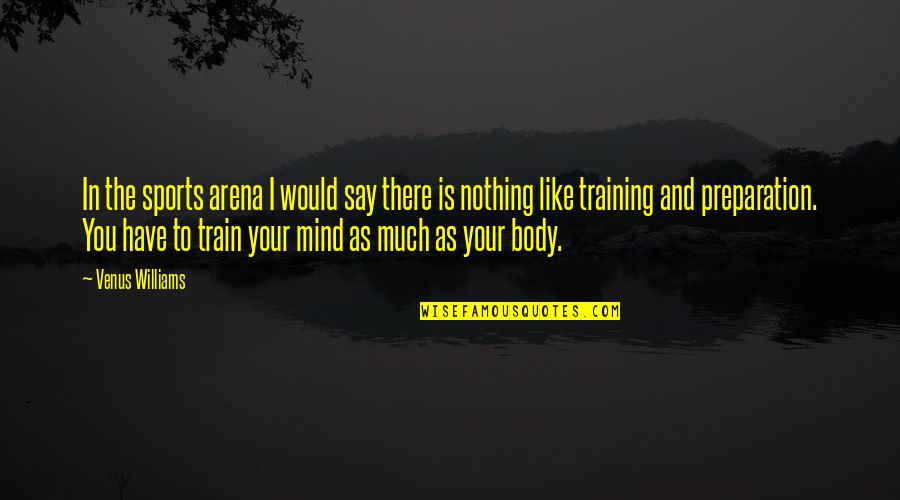 Sports Training Quotes By Venus Williams: In the sports arena I would say there