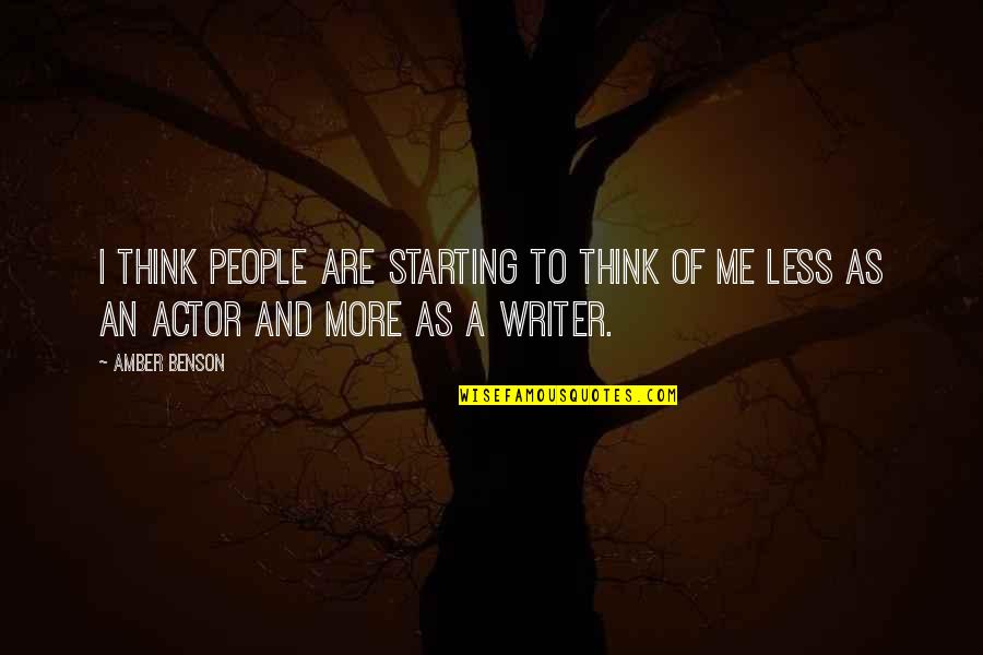Sposa Moda Quotes By Amber Benson: I think people are starting to think of