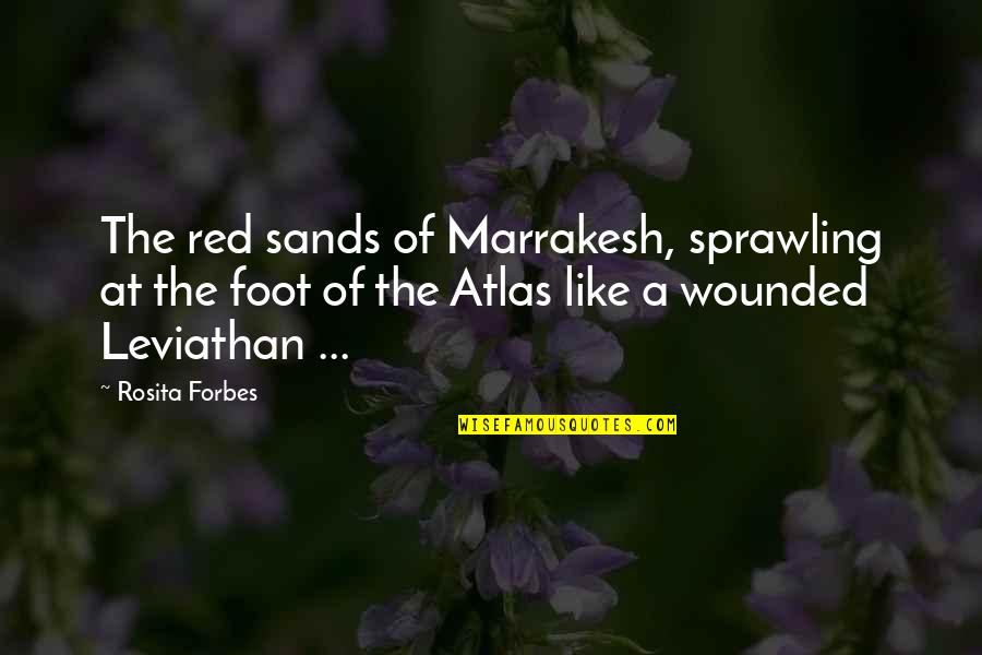 Sprawling Quotes By Rosita Forbes: The red sands of Marrakesh, sprawling at the