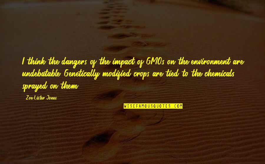 Sprayed Quotes By Zoe Lister-Jones: I think the dangers of the impact of