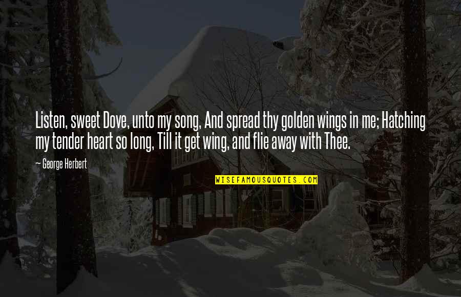 Spread Wings Quotes By George Herbert: Listen, sweet Dove, unto my song, And spread Spread Wings Quotes By George Herbert: Listen, sweet Dove, unto my song, And spread