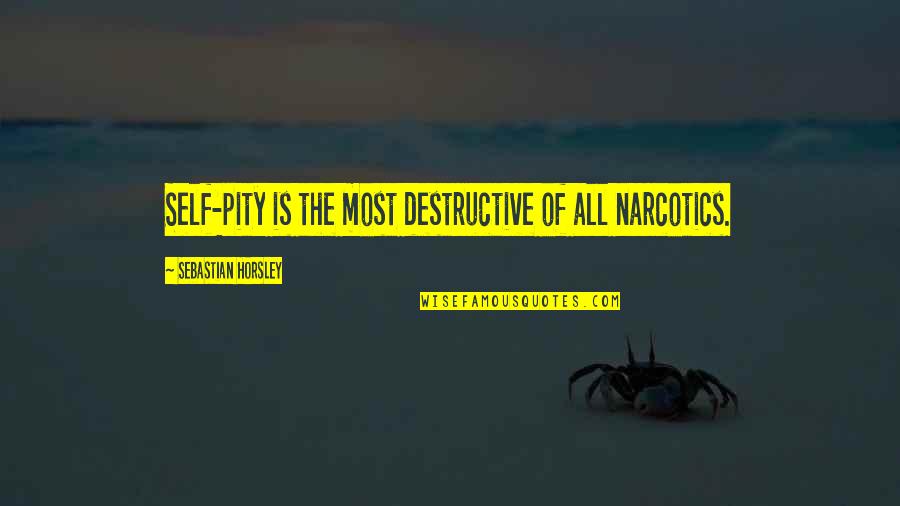 Spreadeagled Quotes By Sebastian Horsley: Self-pity is the most destructive of all narcotics.