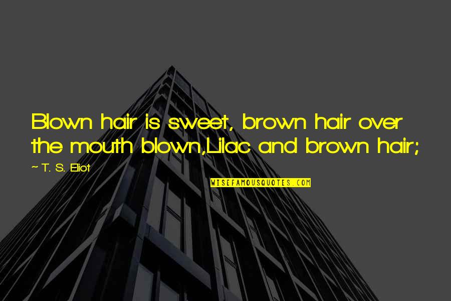 Spreadsheets Software Quotes By T. S. Eliot: Blown hair is sweet, brown hair over the