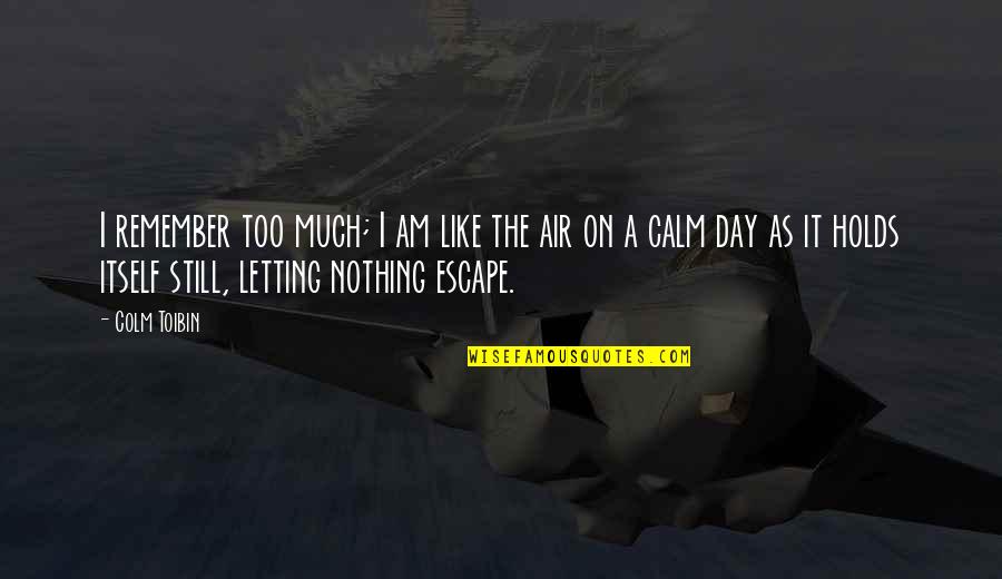 Spremiti Pileca Quotes By Colm Toibin: I remember too much; I am like the Spremiti Pileca Quotes By Colm Toibin: I remember too much; I am like the