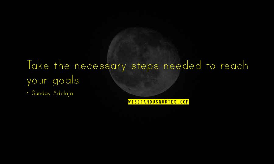 Spriggan Quotes By Sunday Adelaja: Take the necessary steps needed to reach your Spriggan Quotes By Sunday Adelaja: Take the necessary steps needed to reach your