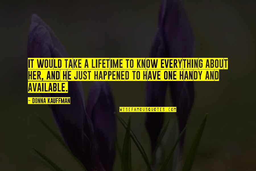 Spring Workout Quotes By Donna Kauffman: It would take a lifetime to know everything Spring Workout Quotes By Donna Kauffman: It would take a lifetime to know everything