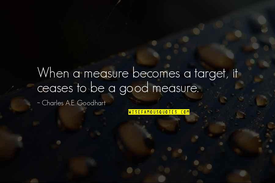 Springboards For Sale Quotes By Charles A.E. Goodhart: When a measure becomes a target, it ceases Springboards For Sale Quotes By Charles A.E. Goodhart: When a measure becomes a target, it ceases