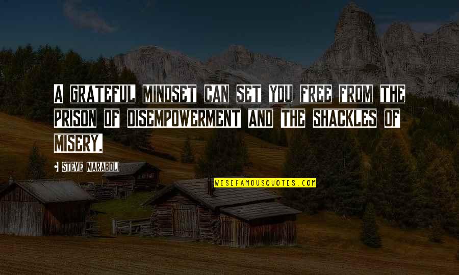 Springbrunnen Aus Quotes By Steve Maraboli: A grateful mindset can set you free from