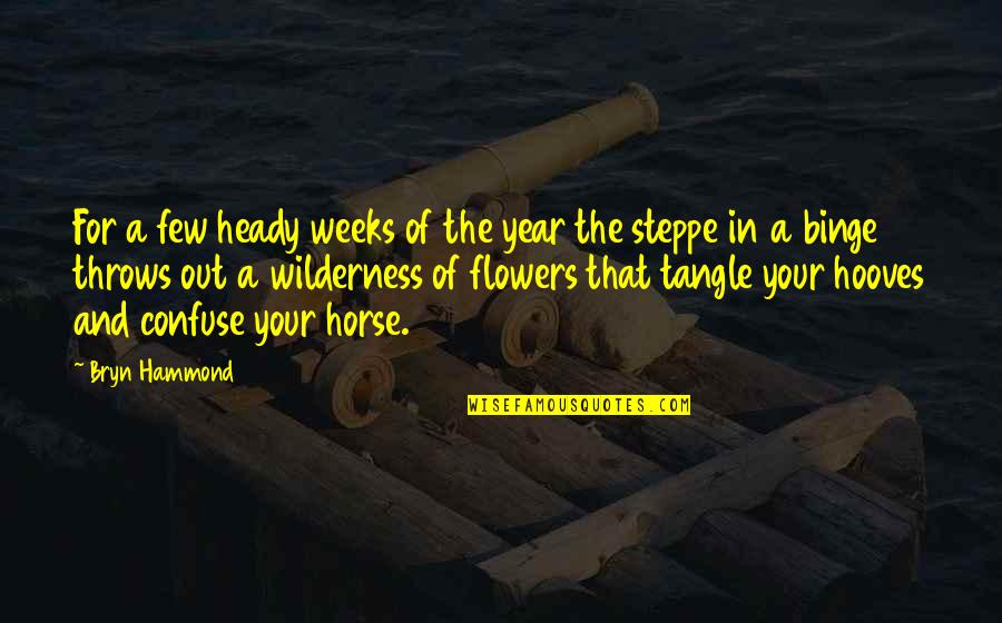 Springtime Flowers Quotes By Bryn Hammond: For a few heady weeks of the year