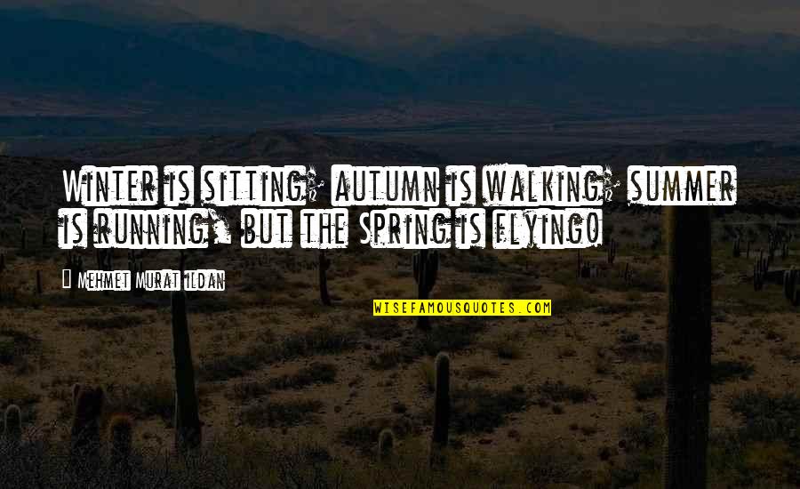Springtime Quotes By Mehmet Murat Ildan: Winter is sitting; autumn is walking; summer is