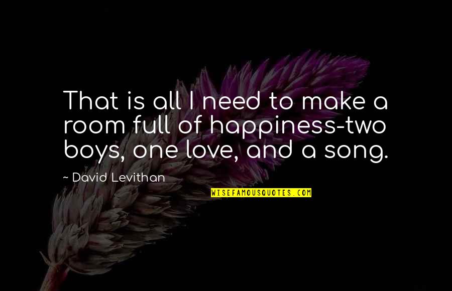 Springwater Quotes By David Levithan: That is all I need to make a