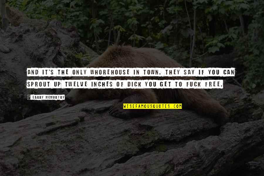 Sprout Quotes By Larry McMurtry: And it's the only whorehouse in town. They