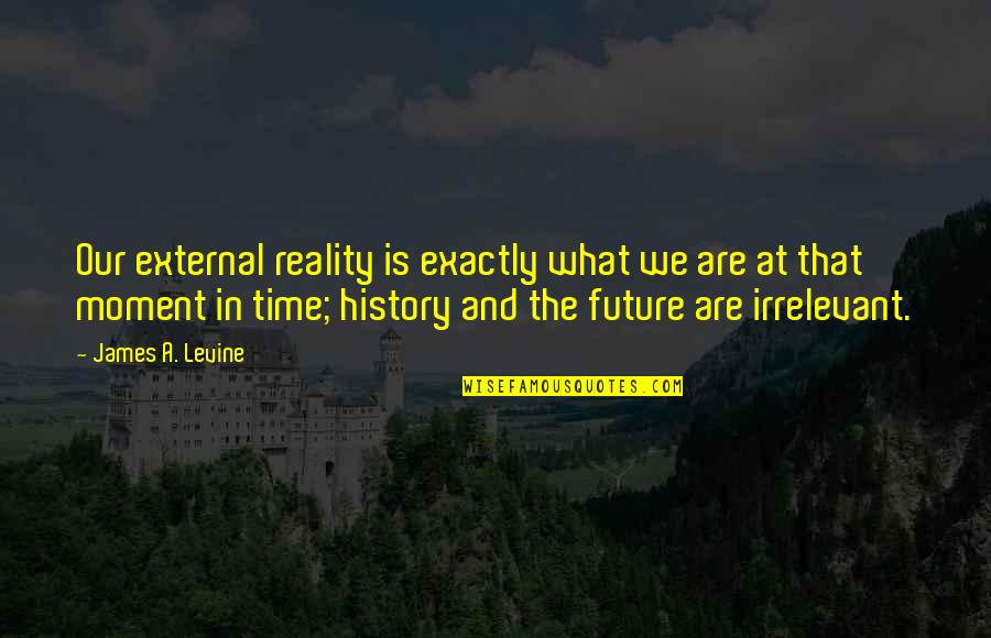 Sprowls Funeral Home Quotes By James A. Levine: Our external reality is exactly what we are Sprowls Funeral Home Quotes By James A. Levine: Our external reality is exactly what we are